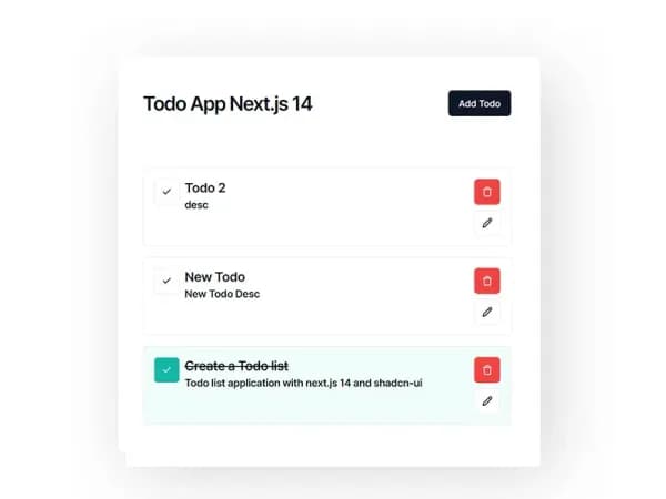 Intermediate Todo App  With Next.js 14